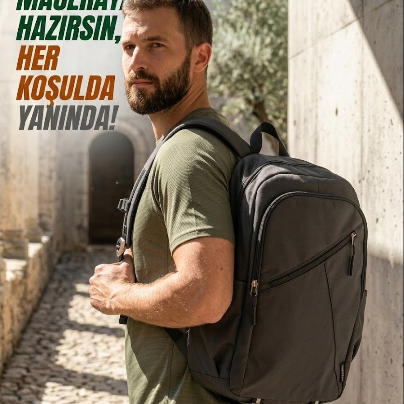 Su Geçirmez Ergonomik Laptop Seyahat Sırt Çantası