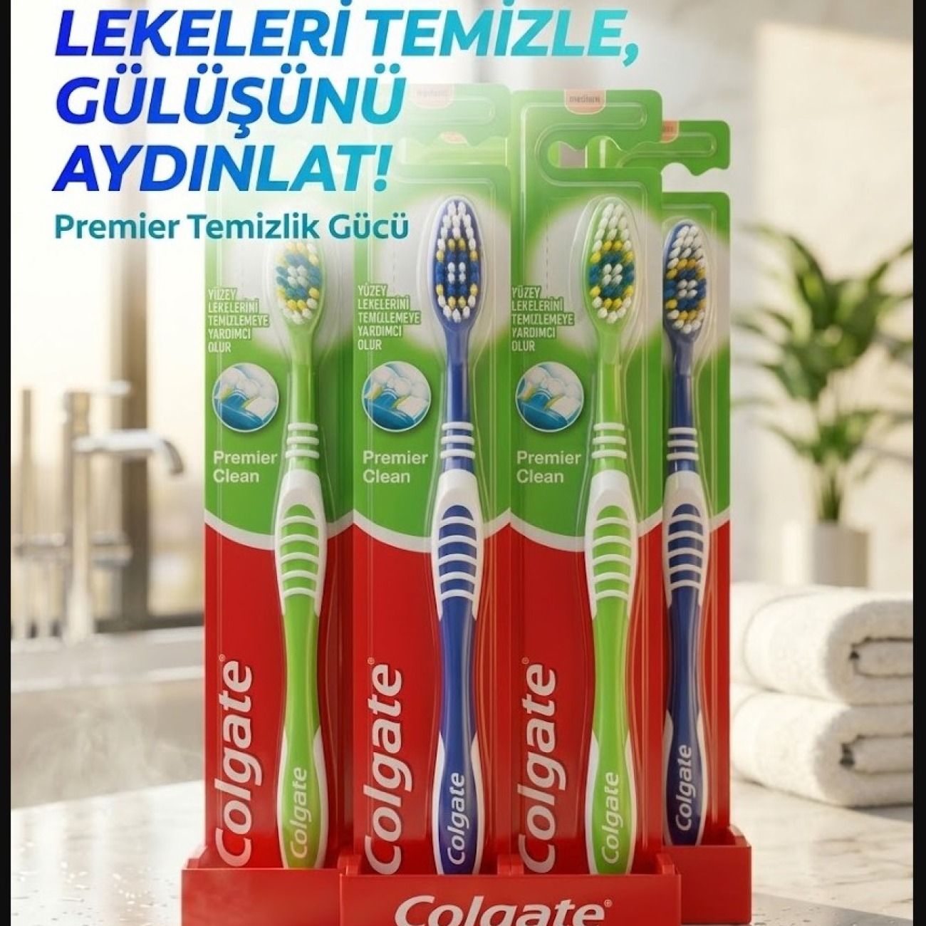 Colgate Premier Clean Leke Temizleyici Manuel Diş Fırçası